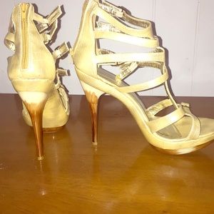Bertini caged strapped heels